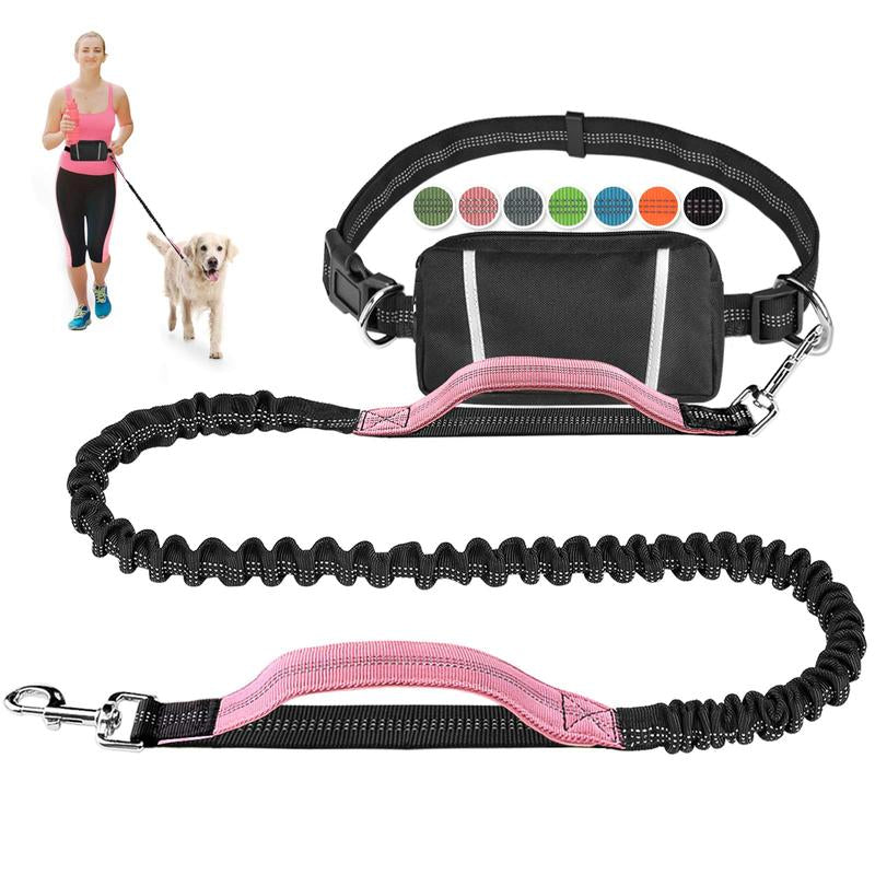 Ultimate Hands-Free Dog Leash with Zipper Pouch - Perfect for Running, Hiking, and Training Medium to Large Dogs!