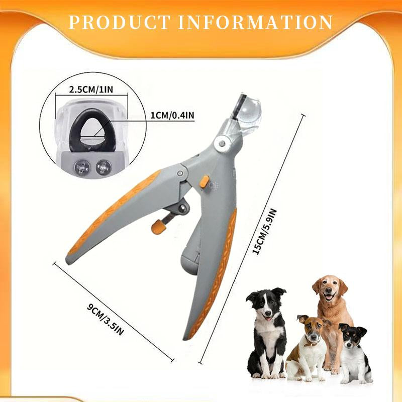 LED Light Pet Nail Clipper 5X Magnification That Doubles as a Nail Trapper, Great for Trimming Cats & Dogs Nails & Claws, Razor Sharp and Durable Blade , Quick-Clip