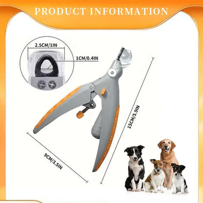 LED Light Pet Nail Clipper 5X Magnification That Doubles as a Nail Trapper, Great for Trimming Cats & Dogs Nails & Claws, Razor Sharp and Durable Blade , Quick-Clip