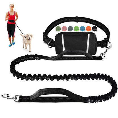 Ultimate Hands-Free Dog Leash with Zipper Pouch - Perfect for Running, Hiking, and Training Medium to Large Dogs!